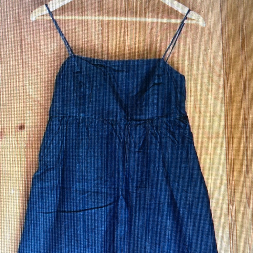 Dark Blue Spaghetti Strap Dress